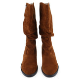 Graceful Solid Color Flat Sole Ladies High Leg Boots