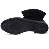 Graceful Solid Color Flat Sole Ladies High Leg Boots