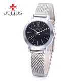 Julius JA - 732 Women Quartz Watch Stainless Steel Net Band Luminous Pointer Female Wristwatch