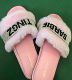 Fashion wild hair slippers sandals