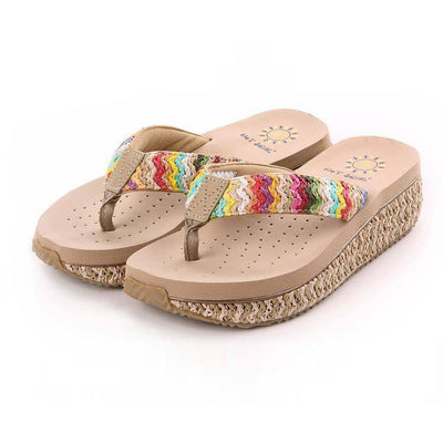 Summer new ladies sandals and slippers, wedges, flip-flops, beach casual slippers, women's word drag
