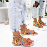 Summer Color Slippers Toe Beach Slippers Large Size Women's Strap Sandals Women