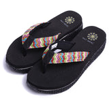 Summer new ladies sandals and slippers, wedges, flip-flops, beach casual slippers, women's word drag