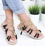 Summer Color Slippers Toe Beach Slippers Large Size Women's Strap Sandals Women