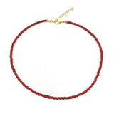 Simple Seed Beads Strand Necklace Women String Beaded Short women Necklace Jewelry 16 inches Chokers Necklace Gift