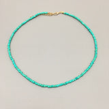 Simple Seed Beads Strand Necklace Women String Beaded Short women Necklace Jewelry 16 inches Chokers Necklace Gift