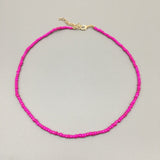 Simple Seed Beads Strand Necklace Women String Beaded Short women Necklace Jewelry 16 inches Chokers Necklace Gift