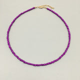 Simple Seed Beads Strand Necklace Women String Beaded Short women Necklace Jewelry 16 inches Chokers Necklace Gift