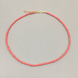 Simple Seed Beads Strand Necklace Women String Beaded Short women Necklace Jewelry 16 inches Chokers Necklace Gift