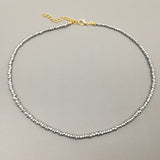 Simple Seed Beads Strand Necklace Women String Beaded Short women Necklace Jewelry 16 inches Chokers Necklace Gift