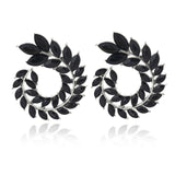 XIYANIKE 10 Colors Rhinestone Statement Earrings 2019 Geometric  Big Round Stud Earrings For Women Crystal Luxury Wedding Gift