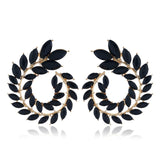 XIYANIKE 10 Colors Rhinestone Statement Earrings 2019 Geometric  Big Round Stud Earrings For Women Crystal Luxury Wedding Gift
