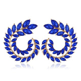 XIYANIKE 10 Colors Rhinestone Statement Earrings 2019 Geometric  Big Round Stud Earrings For Women Crystal Luxury Wedding Gift