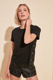 Trendyol Sides Snaps Knitted T-Shirt TWOSS20TS0745