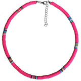 4/6/8mm 20 Colors Polymer Clay Necklace Soft Pottery Choker Necklace Colorful Surfer Beads Collar Handmade Femme Jewelry Gifts