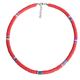 4/6/8mm 20 Colors Polymer Clay Necklace Soft Pottery Choker Necklace Colorful Surfer Beads Collar Handmade Femme Jewelry Gifts