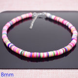 4/6/8mm 20 Colors Polymer Clay Necklace Soft Pottery Choker Necklace Colorful Surfer Beads Collar Handmade Femme Jewelry Gifts