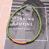 4/6/8mm 20 Colors Polymer Clay Necklace Soft Pottery Choker Necklace Colorful Surfer Beads Collar Handmade Femme Jewelry Gifts