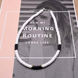 4/6/8mm 20 Colors Polymer Clay Necklace Soft Pottery Choker Necklace Colorful Surfer Beads Collar Handmade Femme Jewelry Gifts
