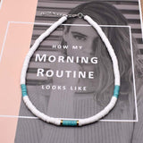 4/6/8mm 20 Colors Polymer Clay Necklace Soft Pottery Choker Necklace Colorful Surfer Beads Collar Handmade Femme Jewelry Gifts