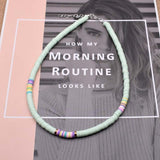 4/6/8mm 20 Colors Polymer Clay Necklace Soft Pottery Choker Necklace Colorful Surfer Beads Collar Handmade Femme Jewelry Gifts