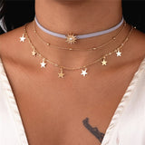ZOSHI Bohemian Multi Layer Long Necklace for Women Imitation Pearl Choker Necklace Collars Statement Necklace Summer Jewelry