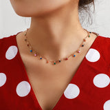 ZOSHI Bohemian Multi Layer Long Necklace for Women Imitation Pearl Choker Necklace Collars Statement Necklace Summer Jewelry