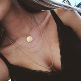 ZOSHI Bohemian Multi Layer Long Necklace for Women Imitation Pearl Choker Necklace Collars Statement Necklace Summer Jewelry