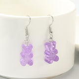originality statement minimalist dangle earring jelly Polychromatic Bear drop earrings fashion minimalist stud earings for women
