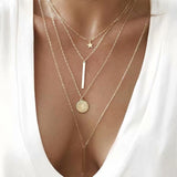 ZOSHI Bohemian Multi Layer Long Necklace for Women Imitation Pearl Choker Necklace Collars Statement Necklace Summer Jewelry