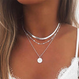 ZOSHI Bohemian Multi Layer Long Necklace for Women Imitation Pearl Choker Necklace Collars Statement Necklace Summer Jewelry