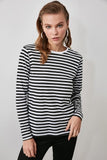 Trendyol Long Sleeve Cycling Neck Basic Knitted T-Shirt TWOAW21TS0098 футболка топ футболка женский tops футболки топ женский топы