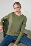 Trendyol Long Sleeve Cycling Neck Basic Knitted T-Shirt TWOAW21TS0098 футболка топ футболка женский tops футболки топ женский топы