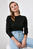 Trendyol Long Sleeve Cycling Neck Basic Knitted T-Shirt TWOAW21TS0098 футболка топ футболка женский tops футболки топ женский топы