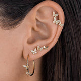 ALIUTOM Crystal Butterfly Undefined Earring Set 2020 Trend Mixed Circle Earrings For Women Small Piercing Stud Boho Jewelry