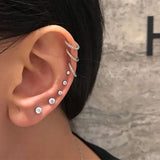 ALIUTOM Crystal Butterfly Undefined Earring Set 2020 Trend Mixed Circle Earrings For Women Small Piercing Stud Boho Jewelry