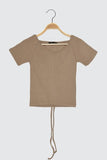 Trendyol Shirred Knitted Blouse TWOSS21BZ0409