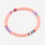 Women Bracelets Fashion Combination Color Polymer Clay Wrist Jewelry Boho Bracelet Gift for Best Friend Couple Bracelet