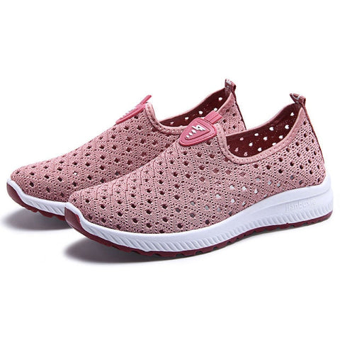 Mesh Shoes Women Summer Old Beijing Cloth Shoes Women's Shoes Breathable Hollow Mesh Casual Sneakers Women Middle-aged Mom Shoes