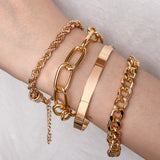 Punk 2021 Gold Color Charm Chain Bracelets For Women Pearl Coin Butterfly Alloy Bangle Bracelets Fashion Bohemian Jewelry Gift