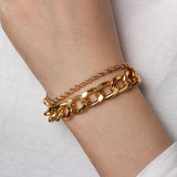 Punk 2021 Gold Color Charm Chain Bracelets For Women Pearl Coin Butterfly Alloy Bangle Bracelets Fashion Bohemian Jewelry Gift