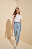 Trendyol Blocky High Bel Mom Jeans TWOSS20JE0080 Jeans Trousers Casual Denim Outerwear Blue Streetwear Vintage Women Fashion Jeans 2021