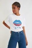 Trendyol Printed Basic Knitted T-Shirt TWOSS21TS0236