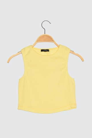 Trendyol Halter Collar Ribbed Crop Knitting Athlete TWOSS21AL0017