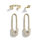 Peri'sBox 4Pcs/Set Love Heart Gold Small Hoop Earrings Cherry Rhinestone Earrings for Women Cute Romantic Earrings 2020 Trendy