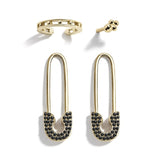 Peri'sBox 4Pcs/Set Love Heart Gold Small Hoop Earrings Cherry Rhinestone Earrings for Women Cute Romantic Earrings 2020 Trendy