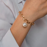 Punk 2021 Gold Color Charm Chain Bracelets For Women Pearl Coin Butterfly Alloy Bangle Bracelets Fashion Bohemian Jewelry Gift