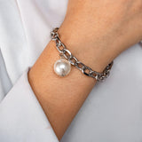 Punk 2021 Gold Color Charm Chain Bracelets For Women Pearl Coin Butterfly Alloy Bangle Bracelets Fashion Bohemian Jewelry Gift