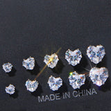 17KM Vintage Cubic Zirconia Round Stud Earrings Set For Women Silver Color Crystal Rhinestone Bow Earrings Brinco Jewelry