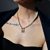 17KM Vintage Pearl Necklaces For Women Fashion Multi-layer Shell Knot Pearl Chain Necklace 2020 NEW Coin Cross Choker Jewelry
